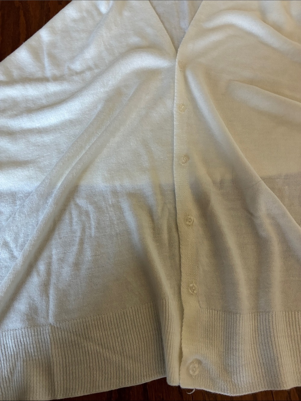 Noelle Cream Button-Front Poncho shawl scarf - Picture 5 of 7